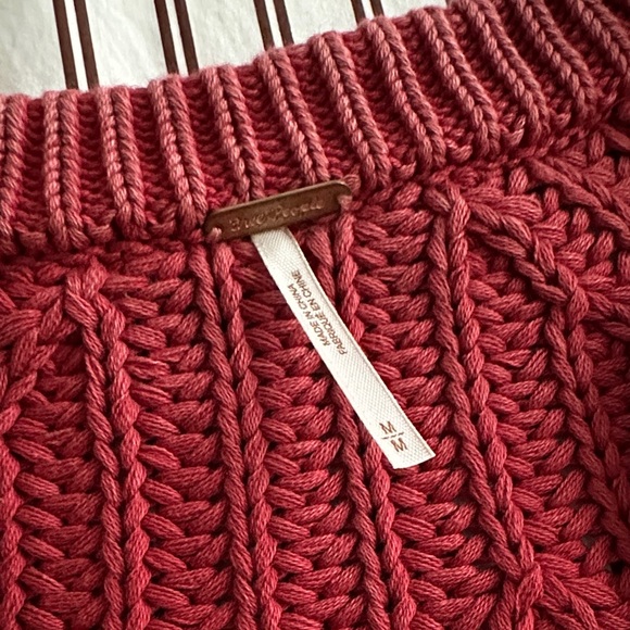 Free People - Sweet Nothing Cotton Cardigan in Cherry - Picture 6 of 8